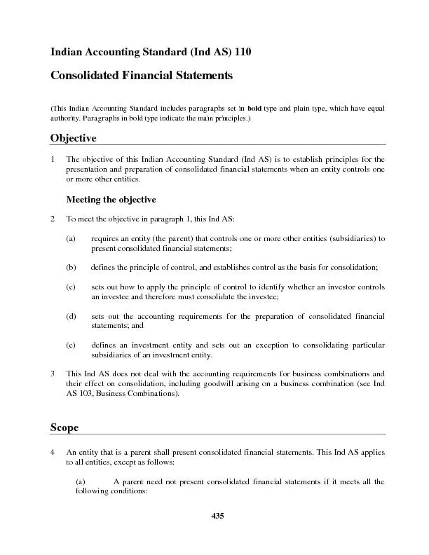 Indian Accounting Standard (Ind AS) 110