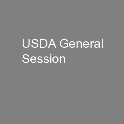 USDA General Session