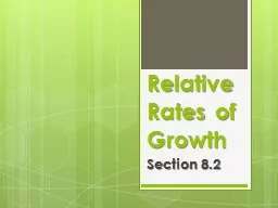Relative Rates of Growth