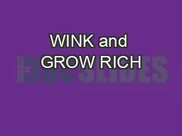 WINK and GROW RICH