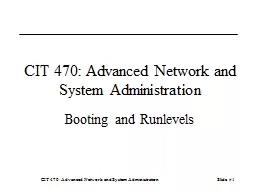 CIT 470: Advanced Network and System Administration