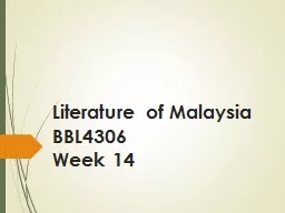Literature of Malaysia