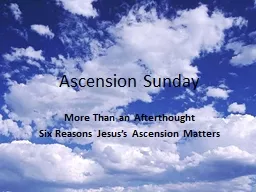Ascension Sunday