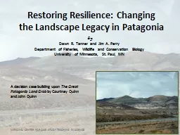Restoring Resilience: Changing