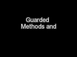 Guarded Methods and
