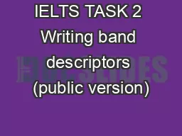 IELTS TASK 2 Writing band descriptors (public version)