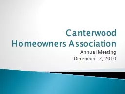 Canterwood Homeowners Association