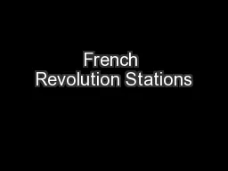 French Revolution Stations