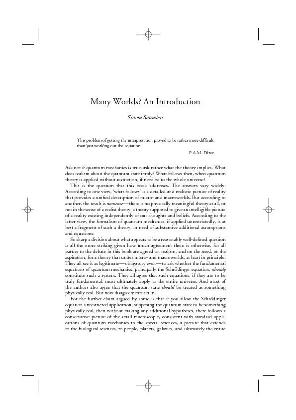 ManyWorlds?AnIntroductionSimonSaundersThisproblemofgettingtheinterpret