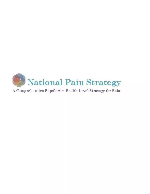 Comprehensive Population Health-Level Strategy for Pain