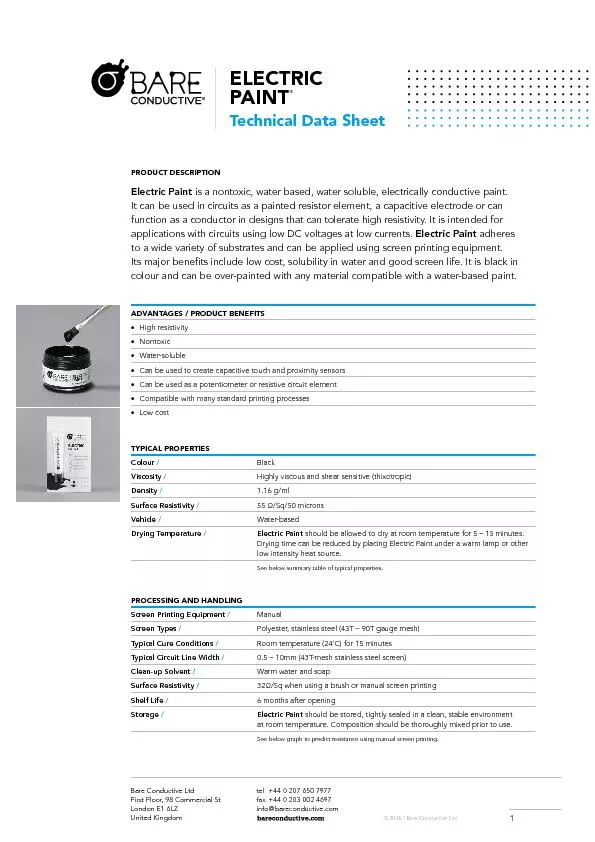 ADVANTAGES / PRODUCT BENEFITSHigh resistivityWater-solubleCan be used