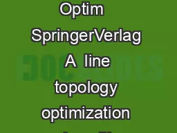 Educational article Struct Multidisc Optim   SpringerVerlag  A  line topology optimization