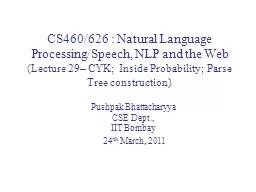 CS460/626 : Natural Language