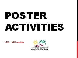 Poster Activities