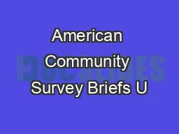 American Community Survey Briefs U