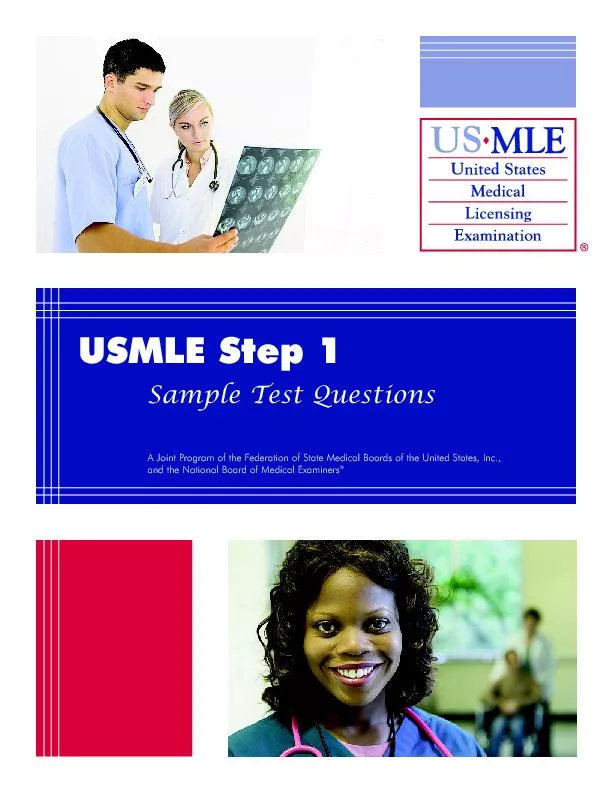 USMLE Step 1Sample Test Questions