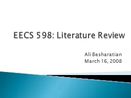 EECS 598: Literature Review