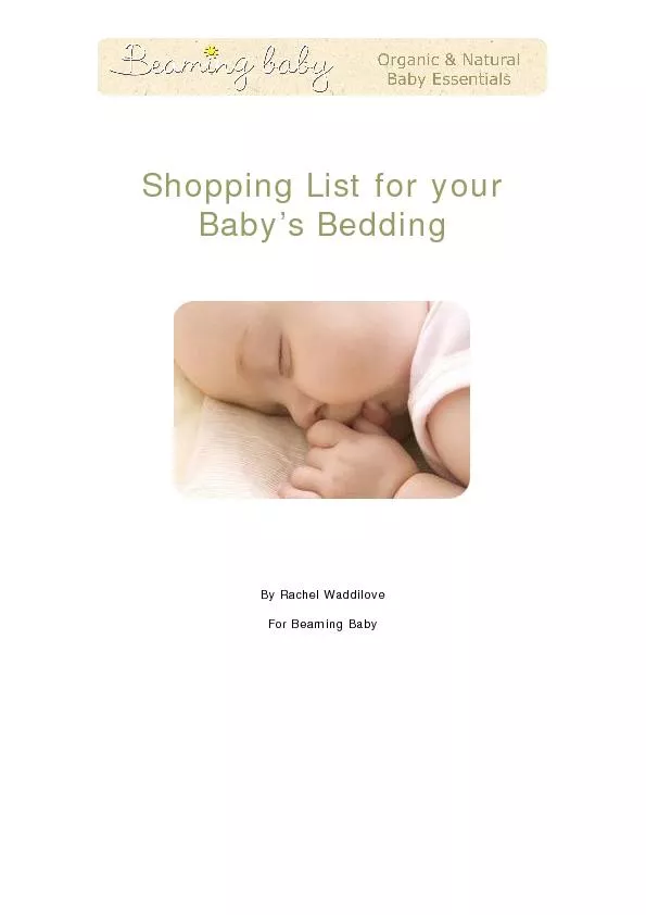 Shopping List for your Baby’s Bedding