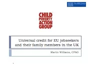 Universal credit for EU jobseekers and their family members