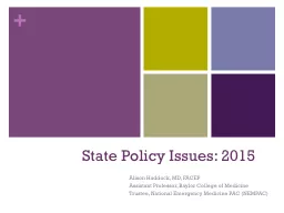 State Policy Issues: 2015