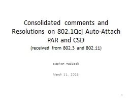 Consolidated comments