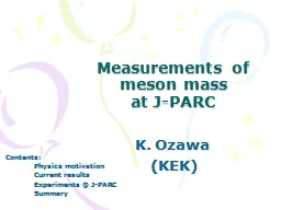 Measurements of meson mass