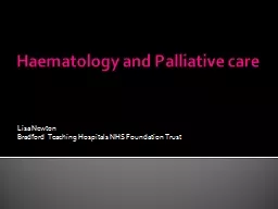 Haematology and Palliative care