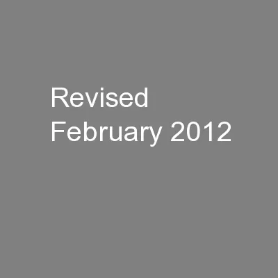 Revised February 2012