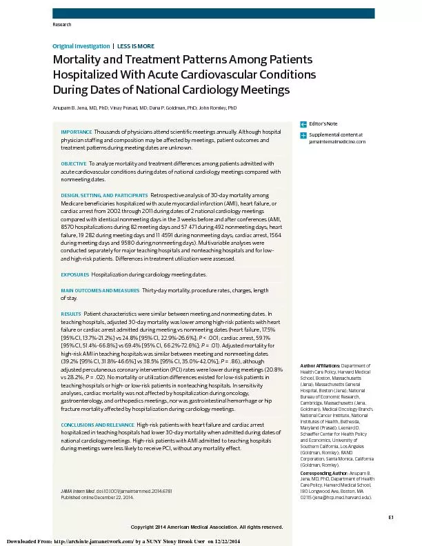 Hospitalizationduringcardiologymeetingdates.MAINOUTCOMESANDMEASURES
..