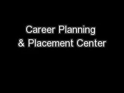 Career Planning & Placement Center