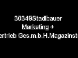 30349Stadlbauer Marketing + Vertrieb Ges.m.b.H.Magazinstra