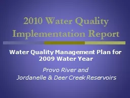 2010 Water Quality Implementation Report