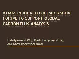 A Data Centered Collaboration Portal to Support Global Carb