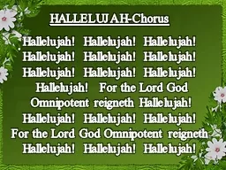 HALLELUJAH-Chorus
