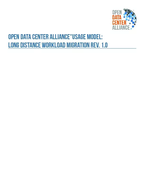 Open Data Center Alliance  Usage Model: