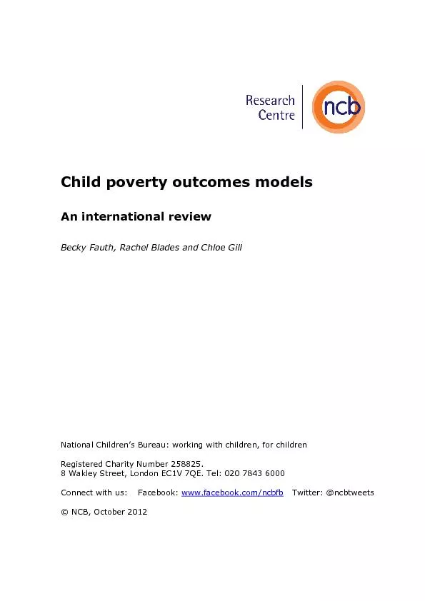 Child poverty outcomes models