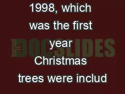 February 1, 1998, which was the first year Christmas trees were includ