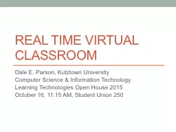 Real time virtual classroom
