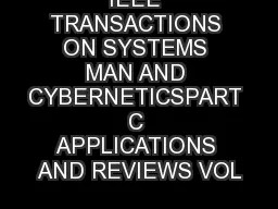 IEEE TRANSACTIONS ON SYSTEMS MAN AND CYBERNETICSPART C APPLICATIONS AND REVIEWS VOL