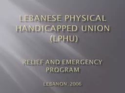 Lebanese Physical Handicapped