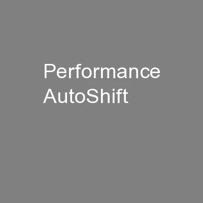 Performance AutoShift