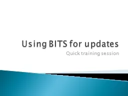Using BITS for updates