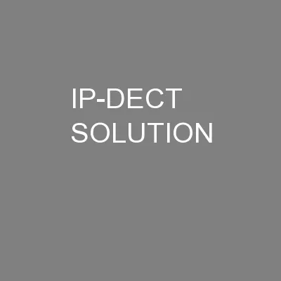 IP-DECT SOLUTION