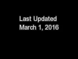 Last Updated March 1, 2016
