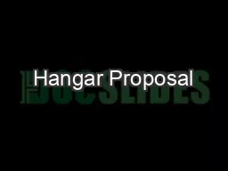 Hangar Proposal