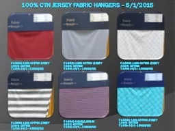 100% CTN Jersey Fabric Hangers – 5/1/2015