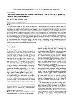 Journal of Advanced Concrete Technology Vol. 8, No. 2, 171-186, June 2