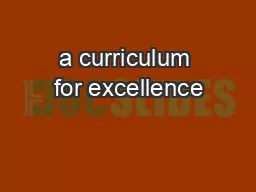 a curriculum for excellence