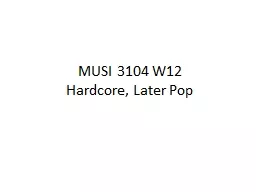 MUSI 3104 W12
