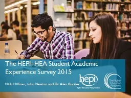 The HEPI–HEA Student Academic Experience Survey 2015